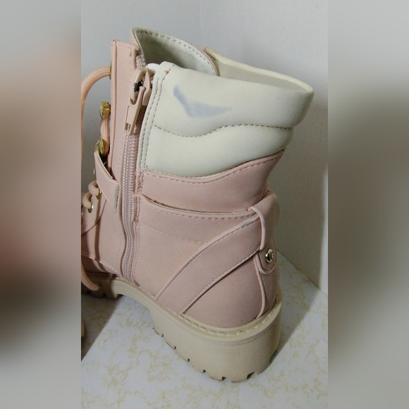 GBG Los Angeles Women's Salma Pink Combat Lace Up/Zip Size 6.5 - Picture 9 of 11